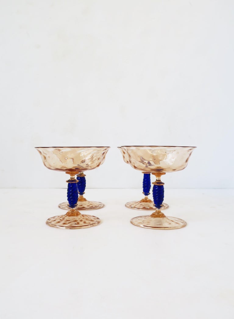 Italian Murano Champagne Coups Glasses at 1stDibs italian