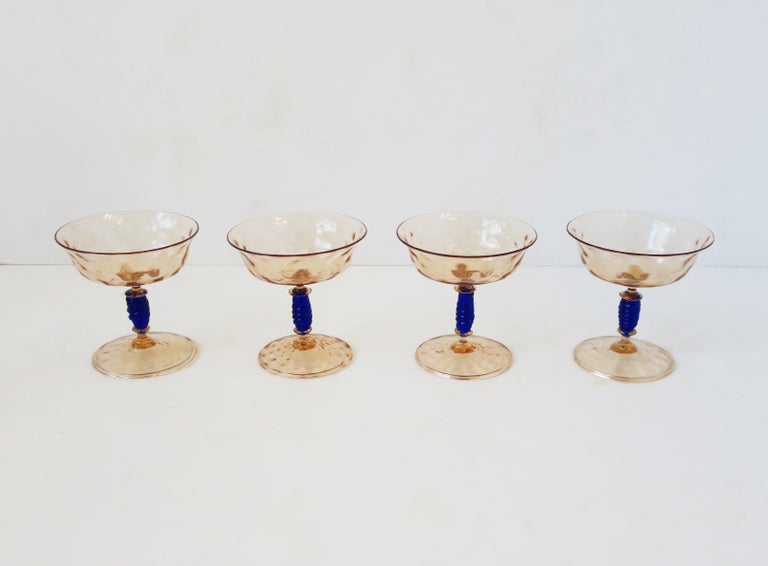 Italian Murano Champagne Coups Glasses at 1stDibs italian