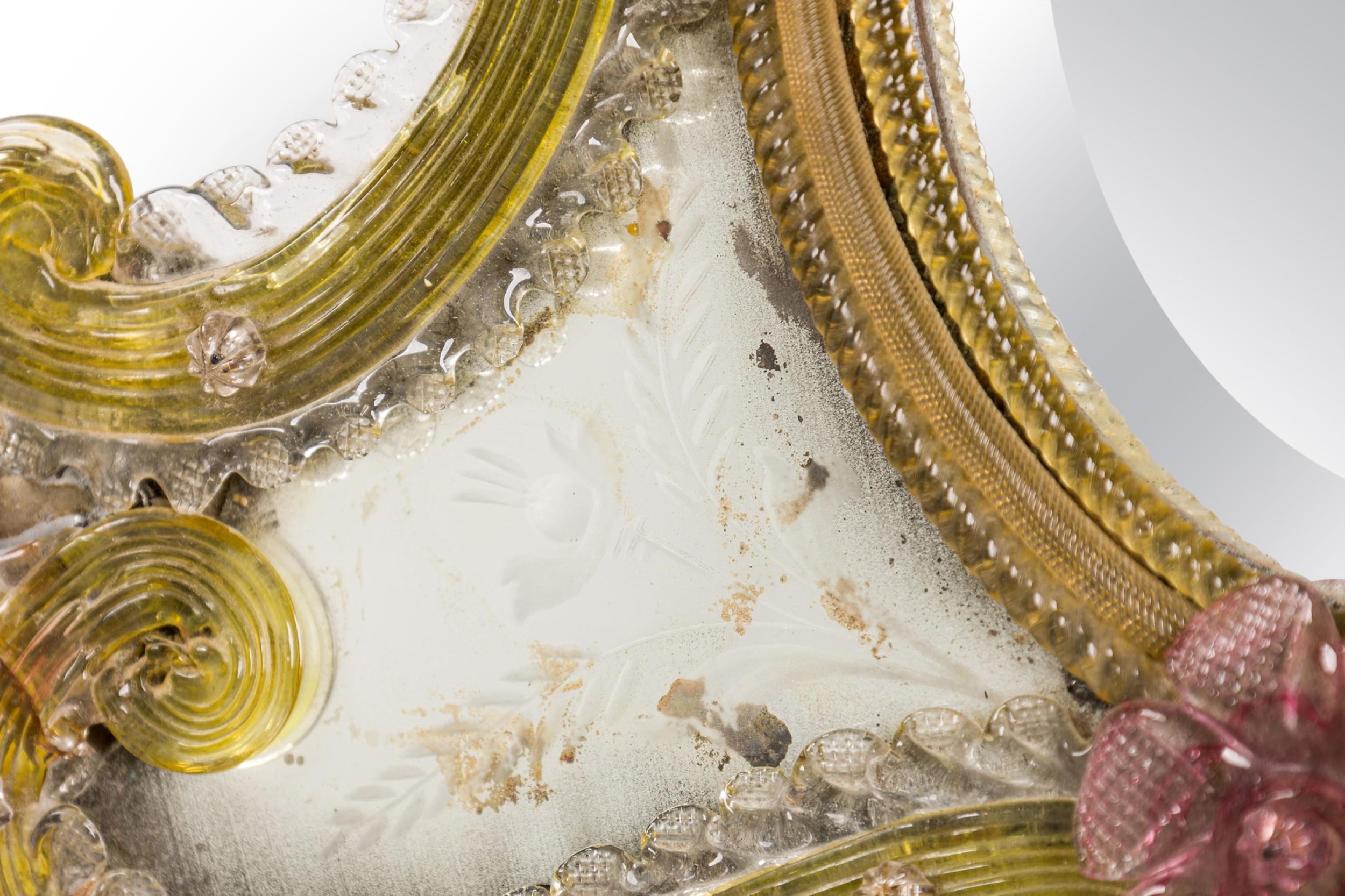 Italian Venetian Murano dressing table mirror 3