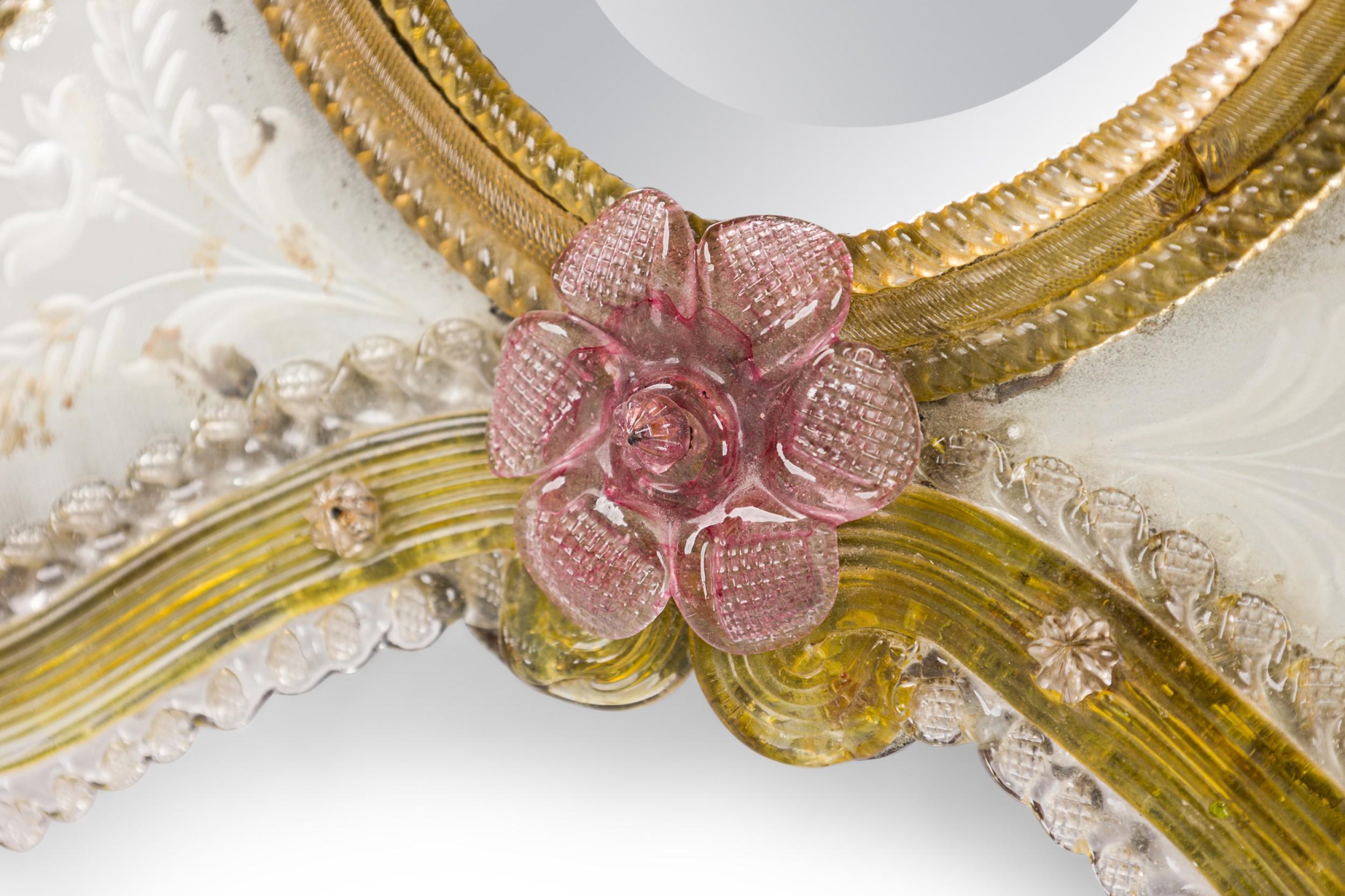 Glass Italian Venetian Murano dressing table mirror