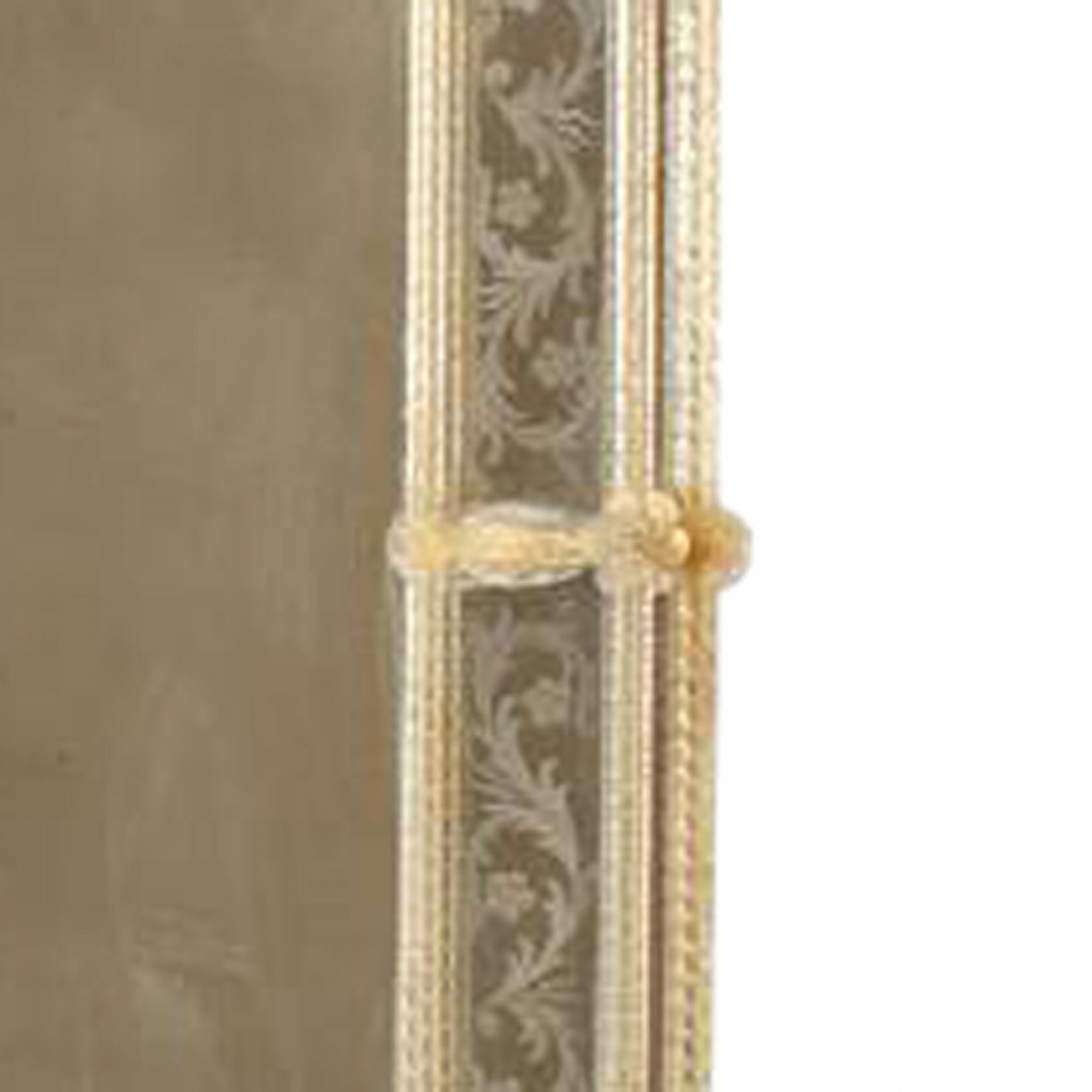 Espejo de pared italiano veneciano de Murano con diseño floral grabado Grabado en venta