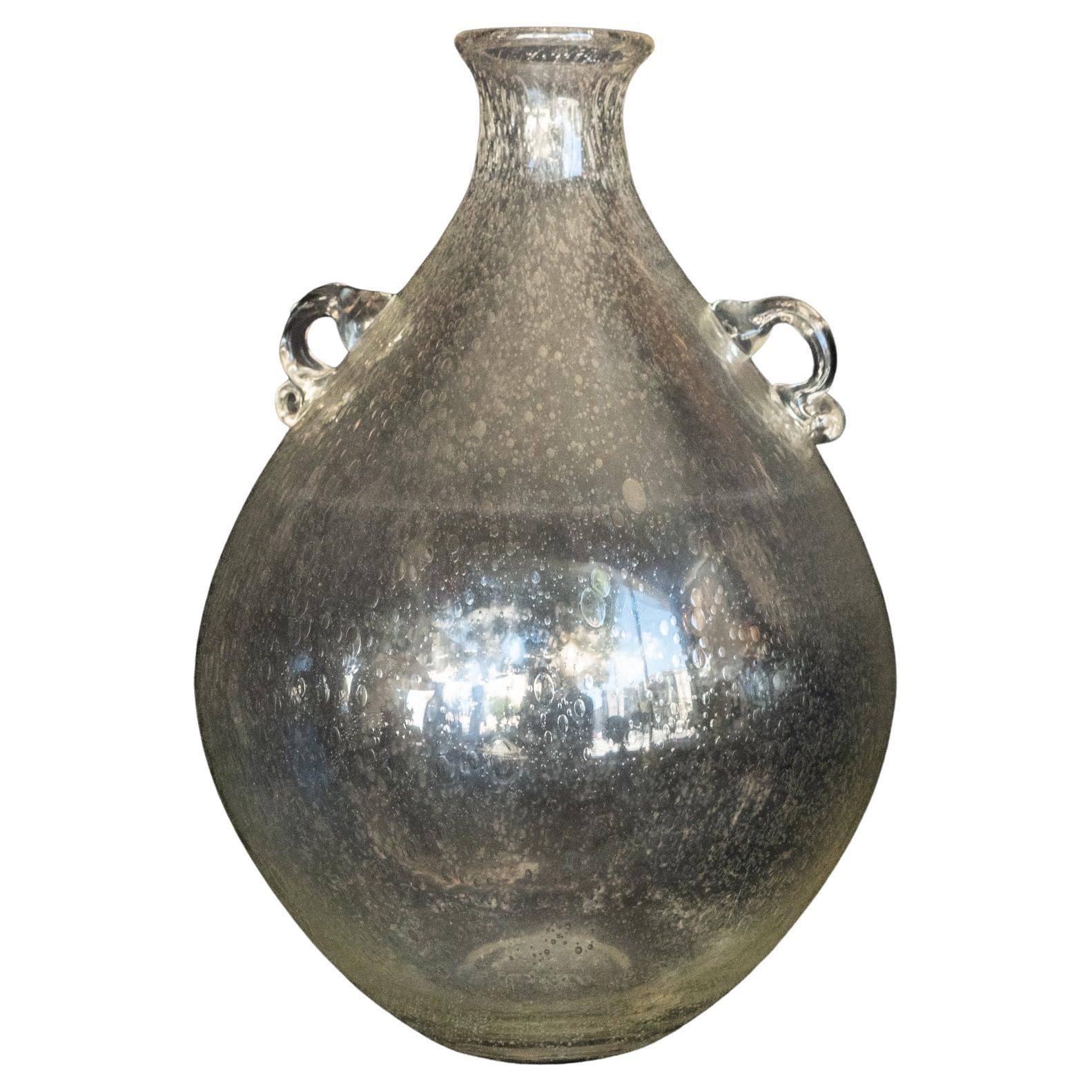 Italian Venetian Murano Glass Bottle Form Vase by Barovier & Toso, Midcentury