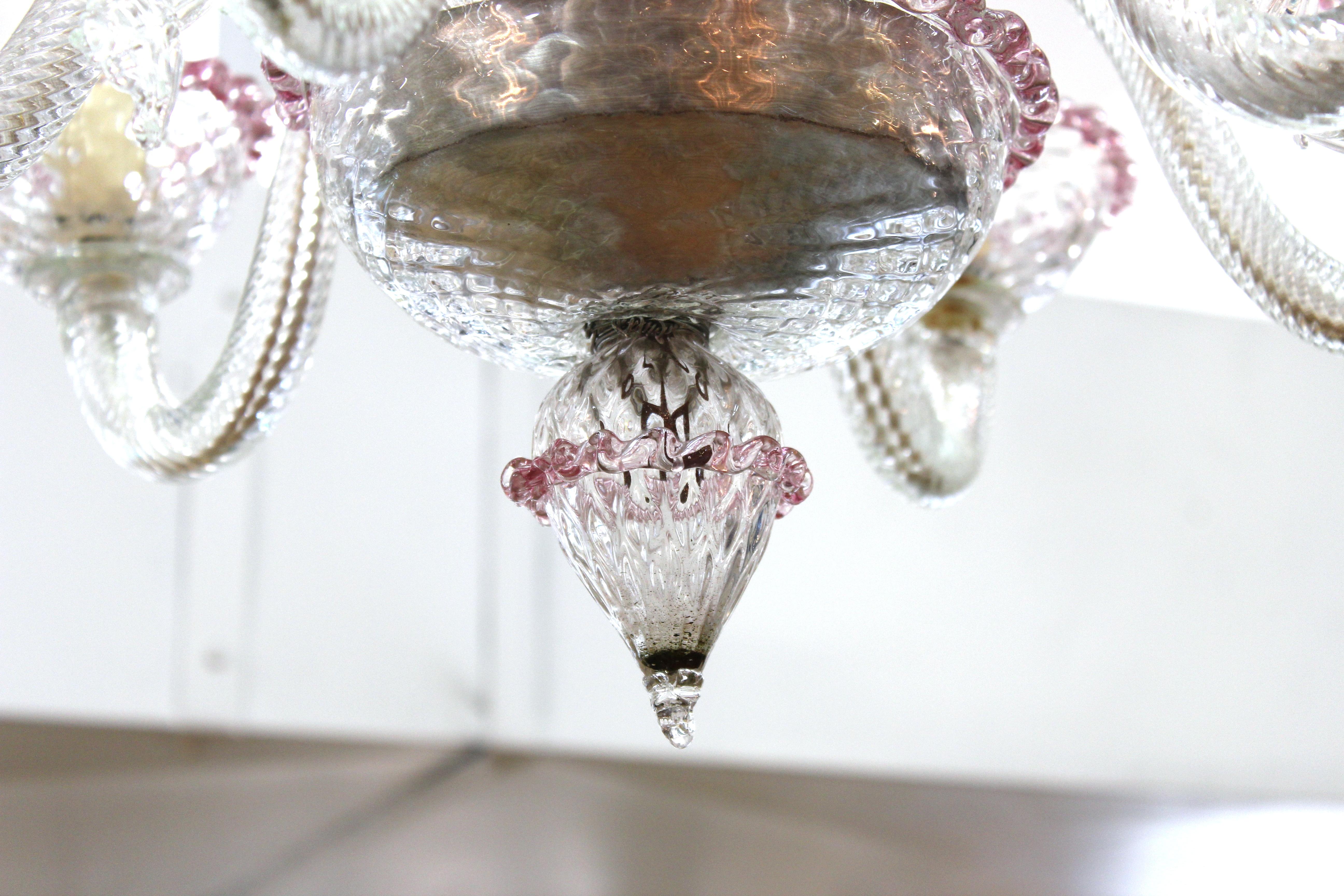 20th Century Italian Venetian Murano Glass Chandelier