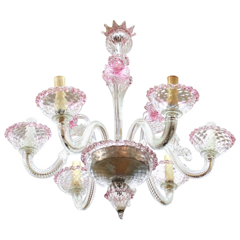 Italian Venetian Murano Glass Chandelier For At 1stdibs Italian Venetian Murano Glass, Venetian Glass Chandelier 1stdibs