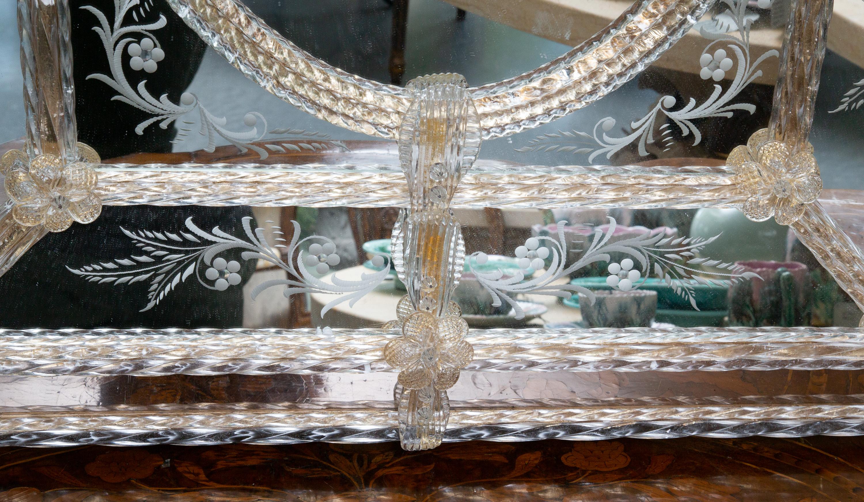 vintage murano glass mirror