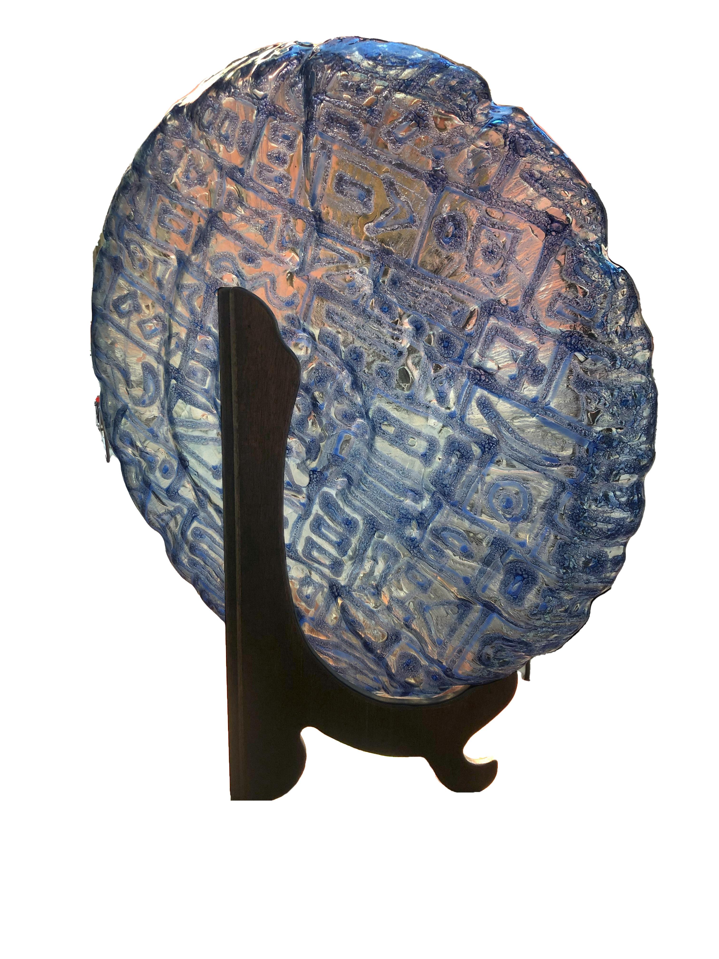 20th Century Italian Venetian Murano Renaissance Revival Very Large Glass Charger, circa 1910 For Sale