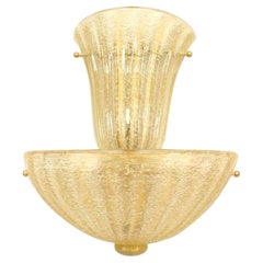 Italian Venetian Murano Rugiada Glass Wall Sconces