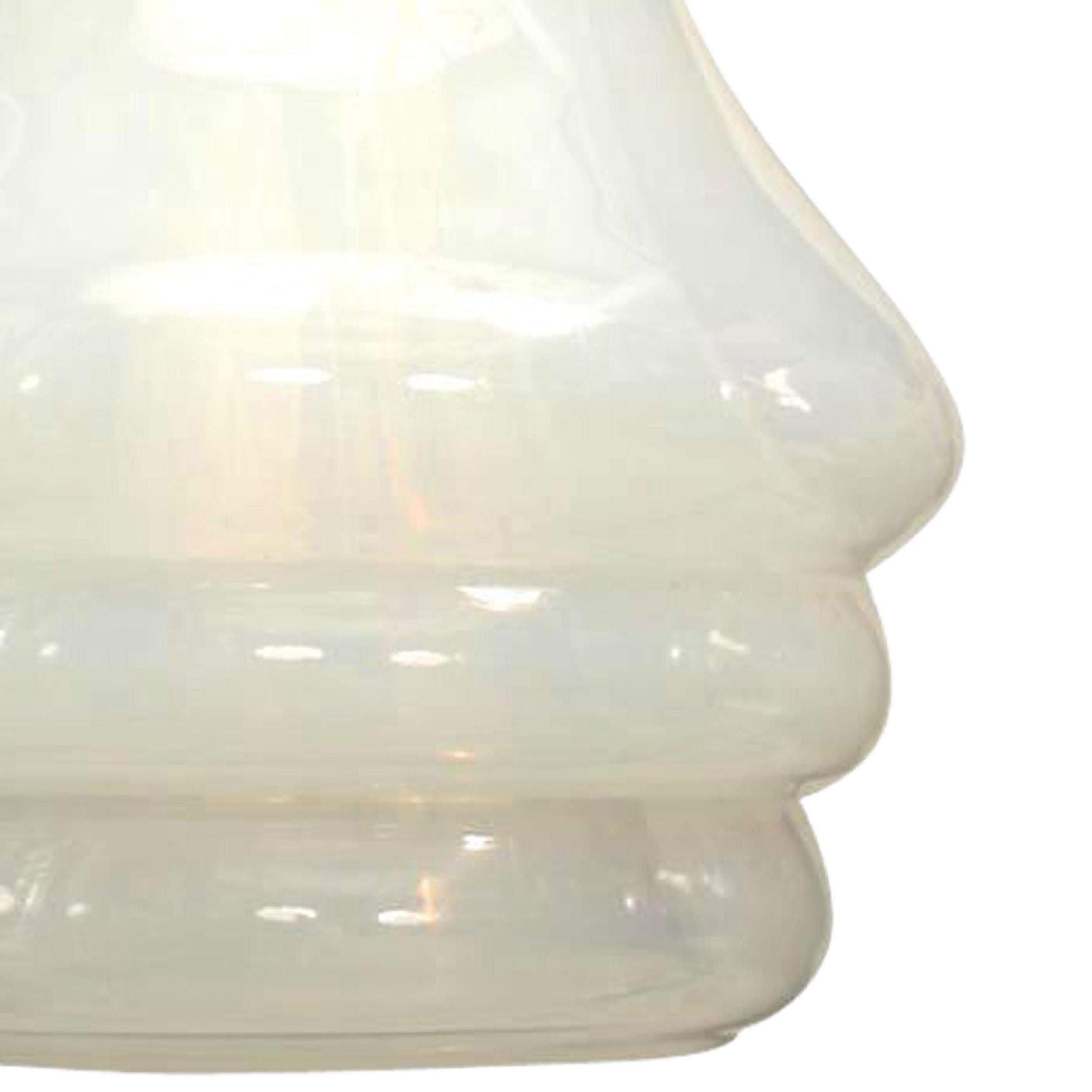 Mid-Century Modern Lanterne italienne en verre opalescent Murano Vistosi en vente