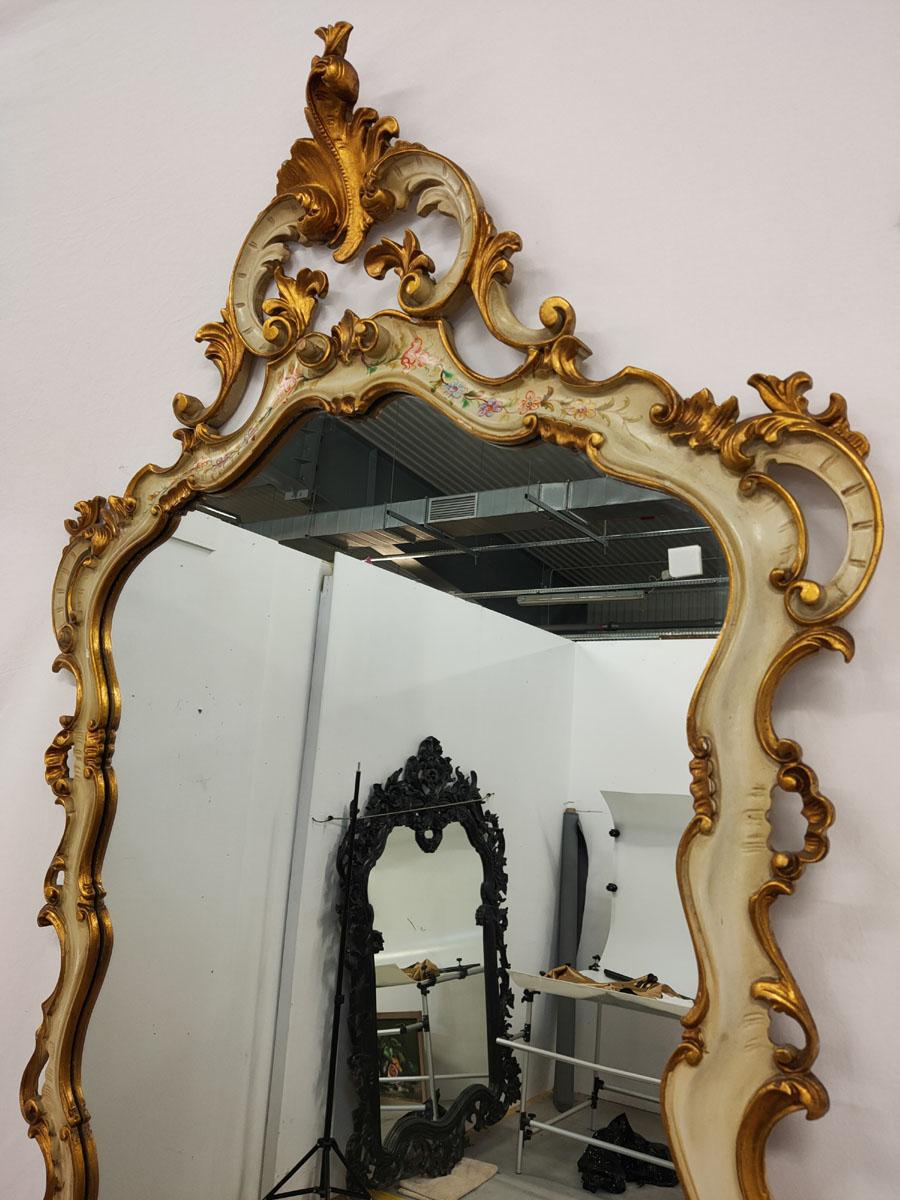 Polychromed Italian Venetian Neo-Rococo Mirror, Rarity For Sale