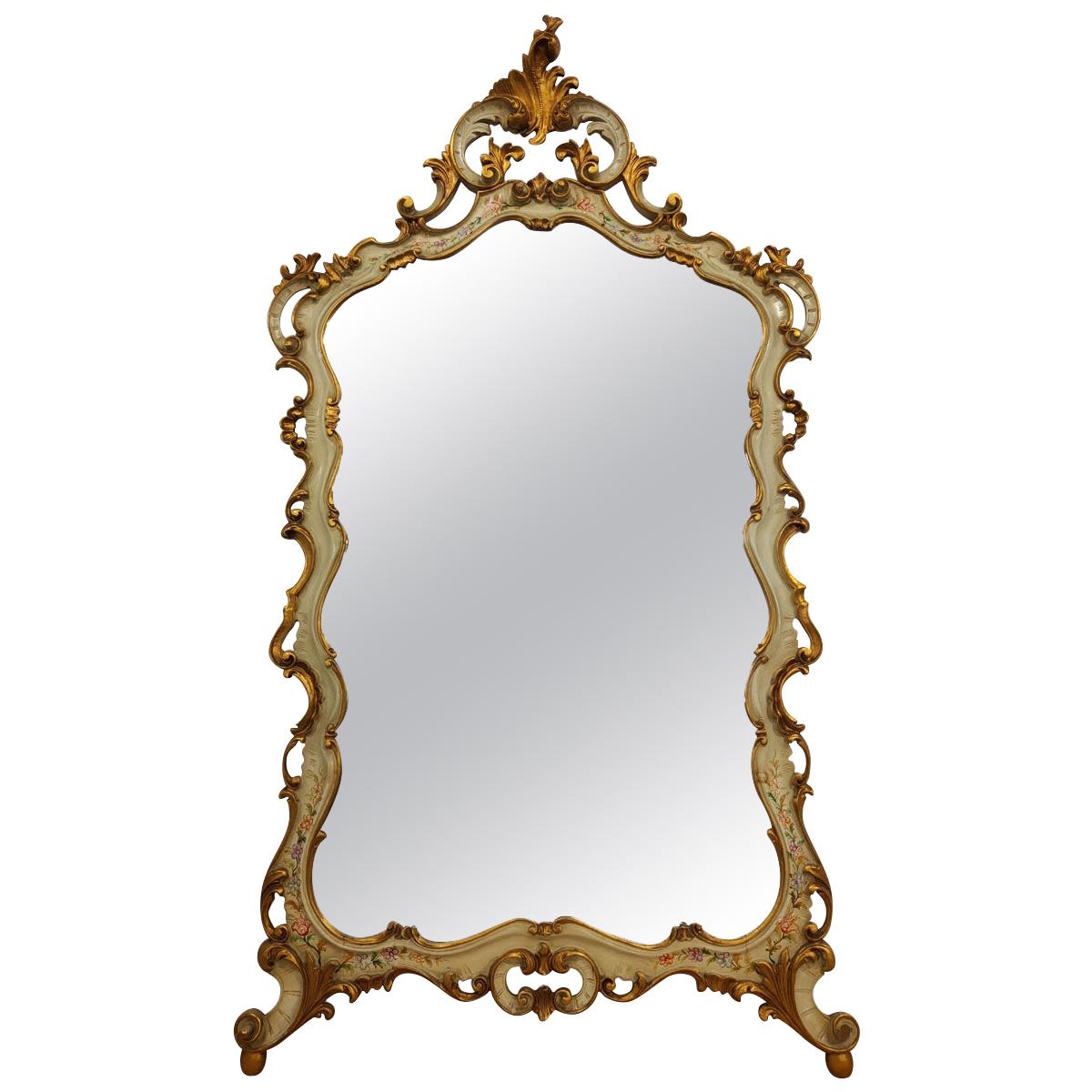 Italian Venetian Neo-Rococo Mirror, Rarity For Sale