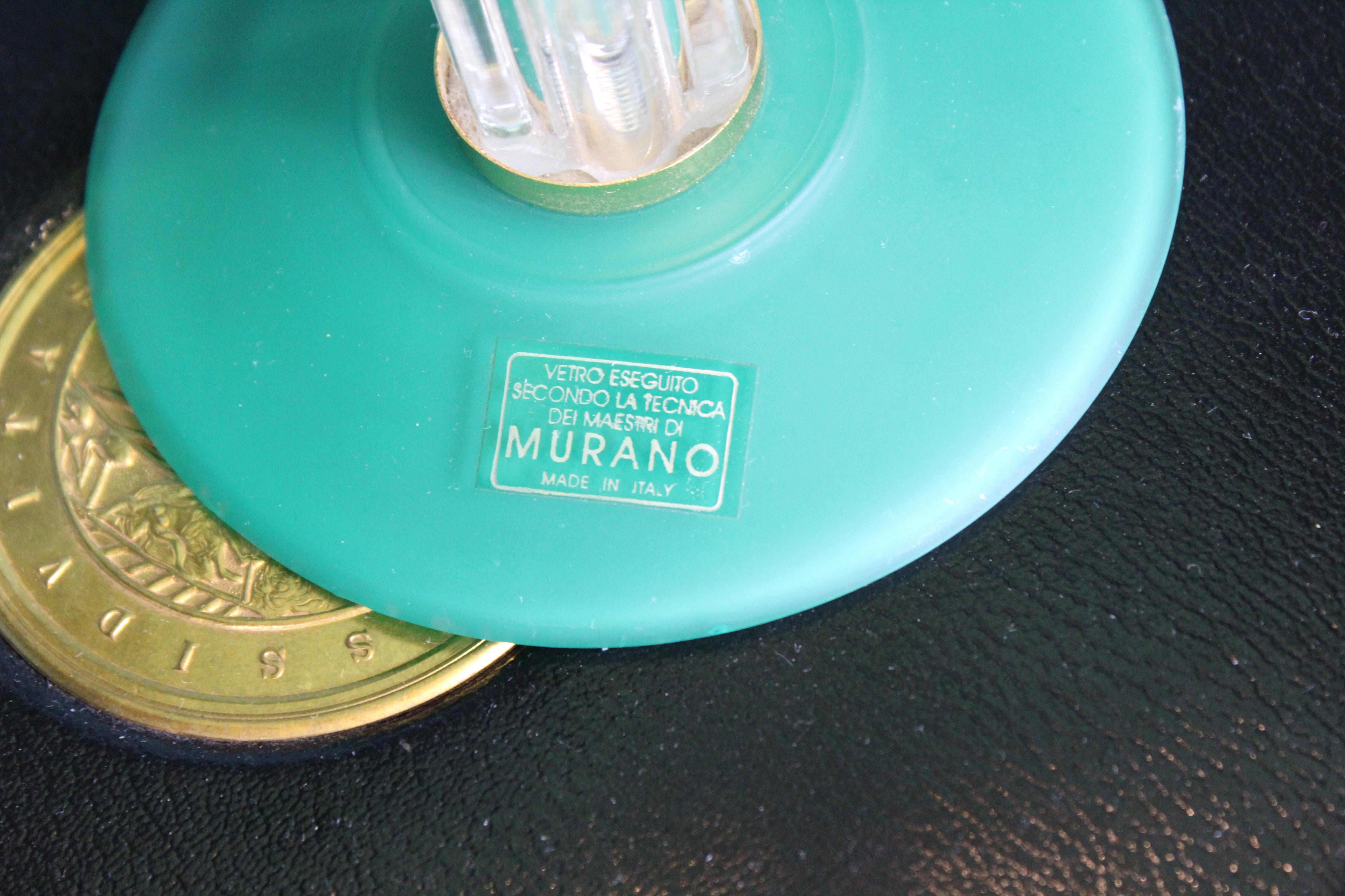 Italian Venetian Pair of Table Lamps , Murano Glass For Sale 8