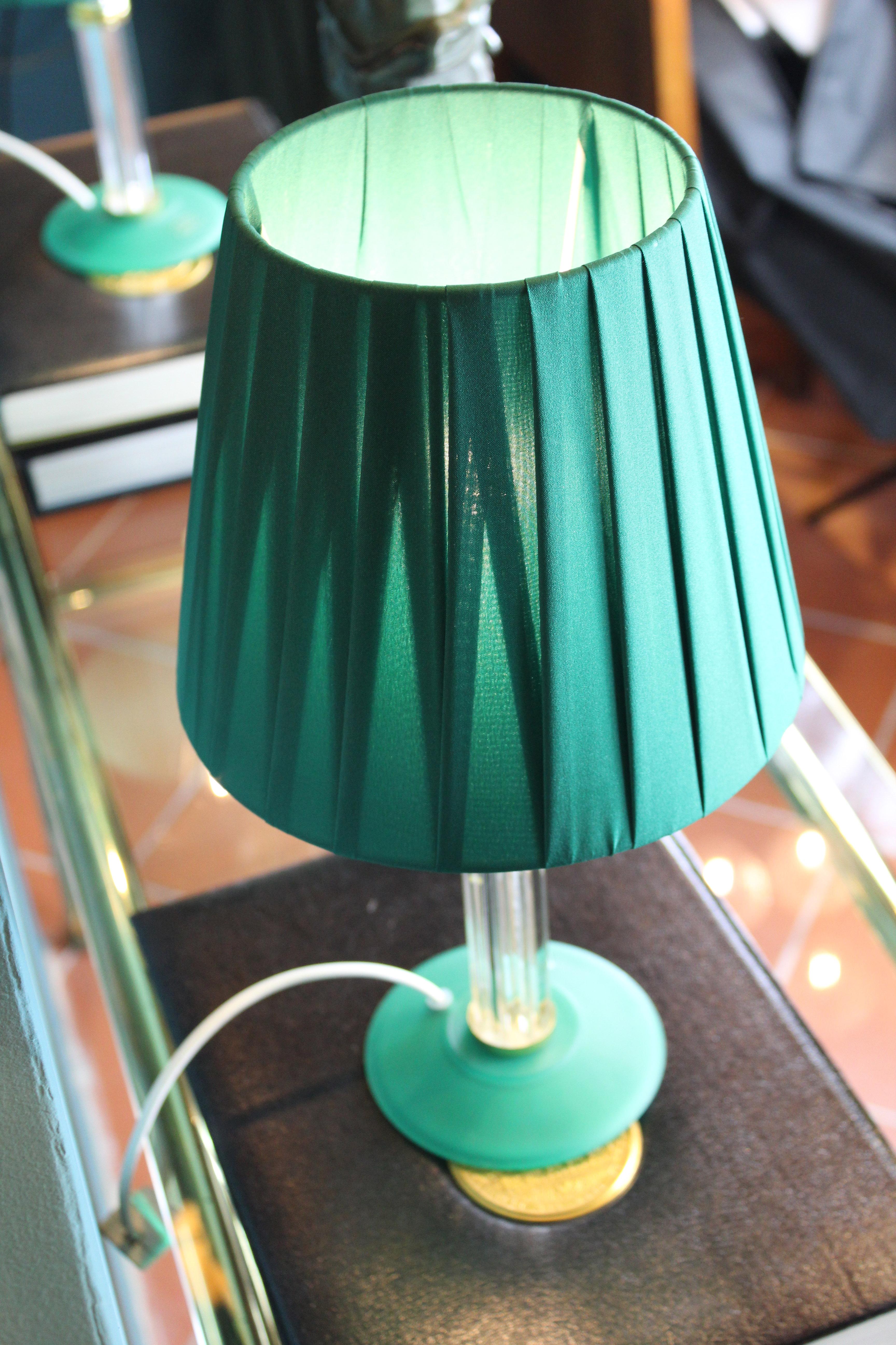 Italian Venetian Pair of Table Lamps , Murano Glass For Sale 11