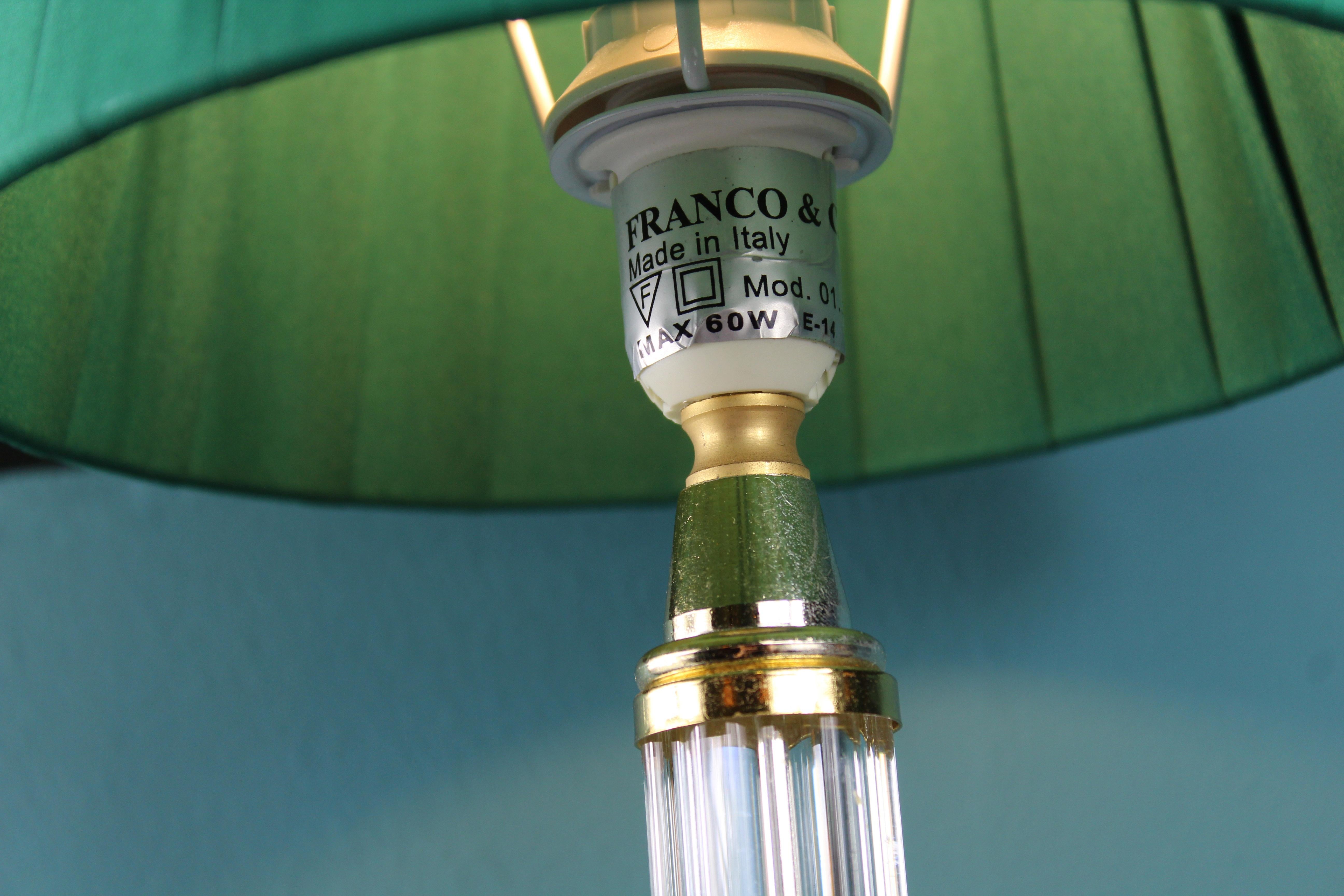 Italian Venetian Pair of Table Lamps , Murano Glass For Sale 13