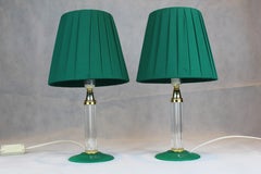 Italian Venetian Pair of Table Lamps , Murano Glass