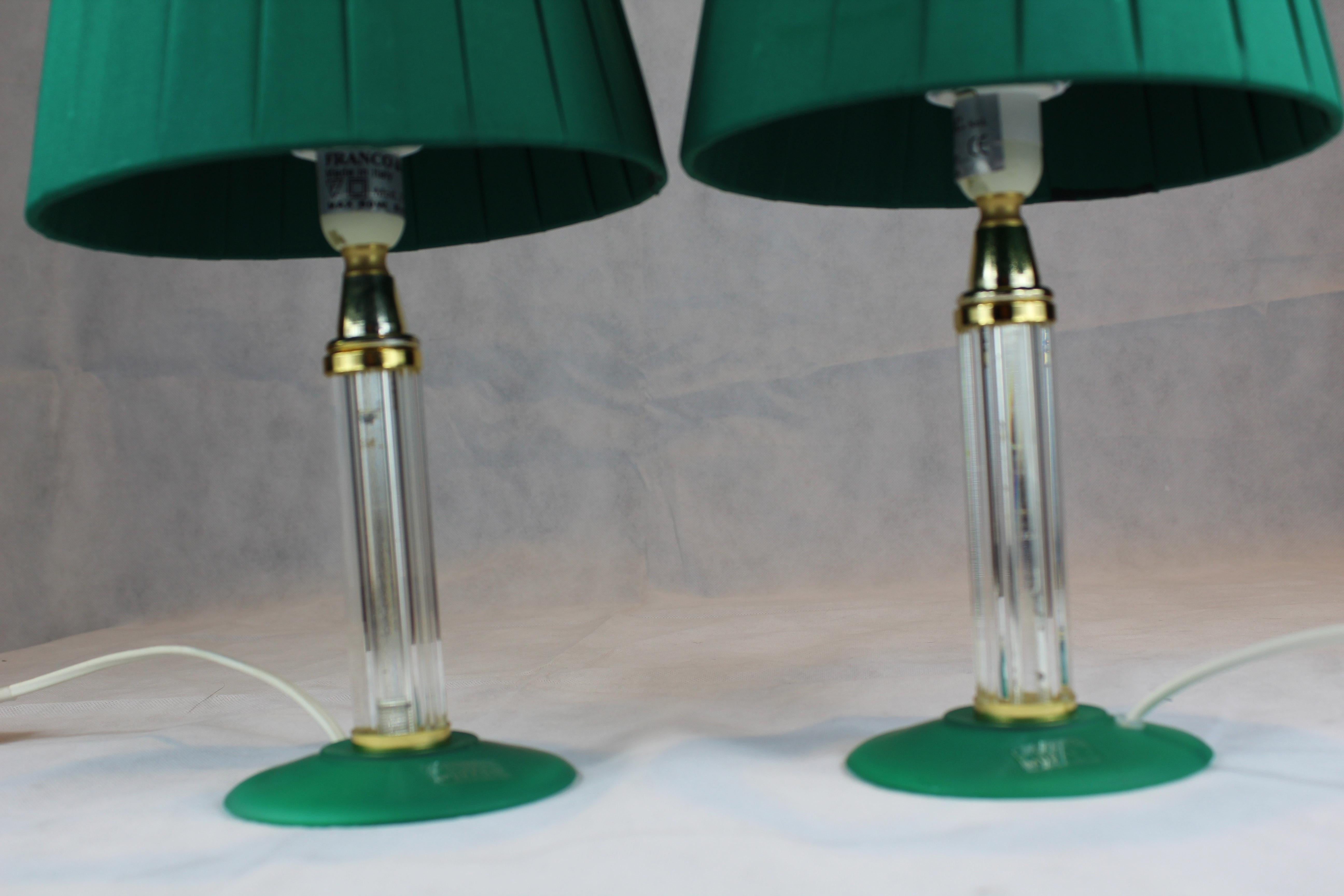 Italian Venetian Pair of Table Lamps , Murano Glass For Sale 5