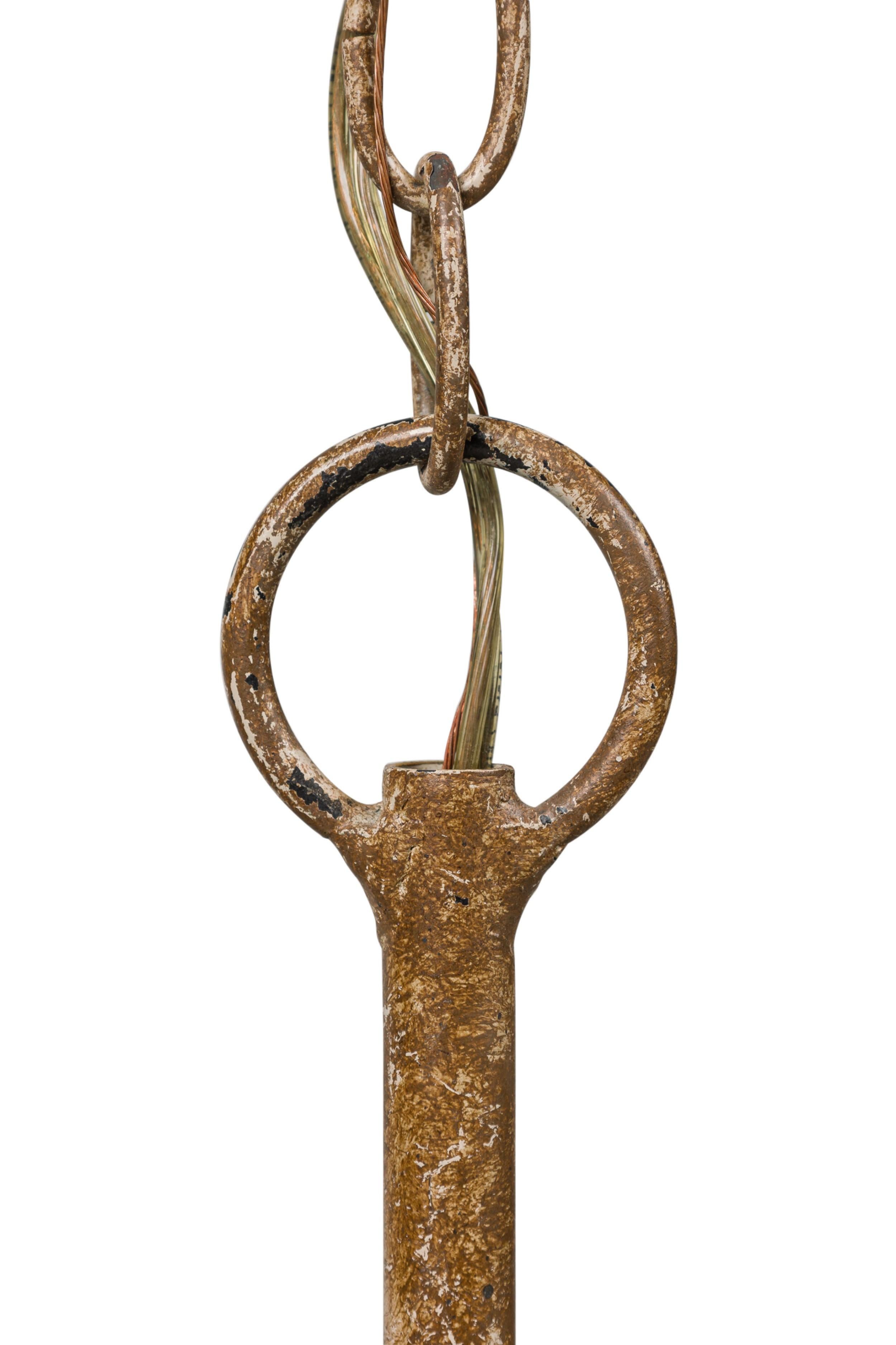 20th Century Italian Venetian Peinte 6 Armed Tole Chandelier For Sale