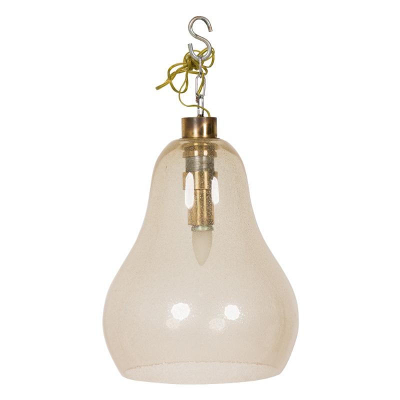 Italian Venetian Pulegoso Gold Dusted Glass Lantern In Good Condition For Sale In Queens, NY