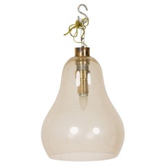 Farol Pulegoso Veneciano Italiano de Vidrio Espolvoreado de Oro