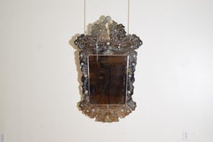 Italian, Venetian Rococo Style Etched & Beveled Glass Mirror, last quarter 19thc