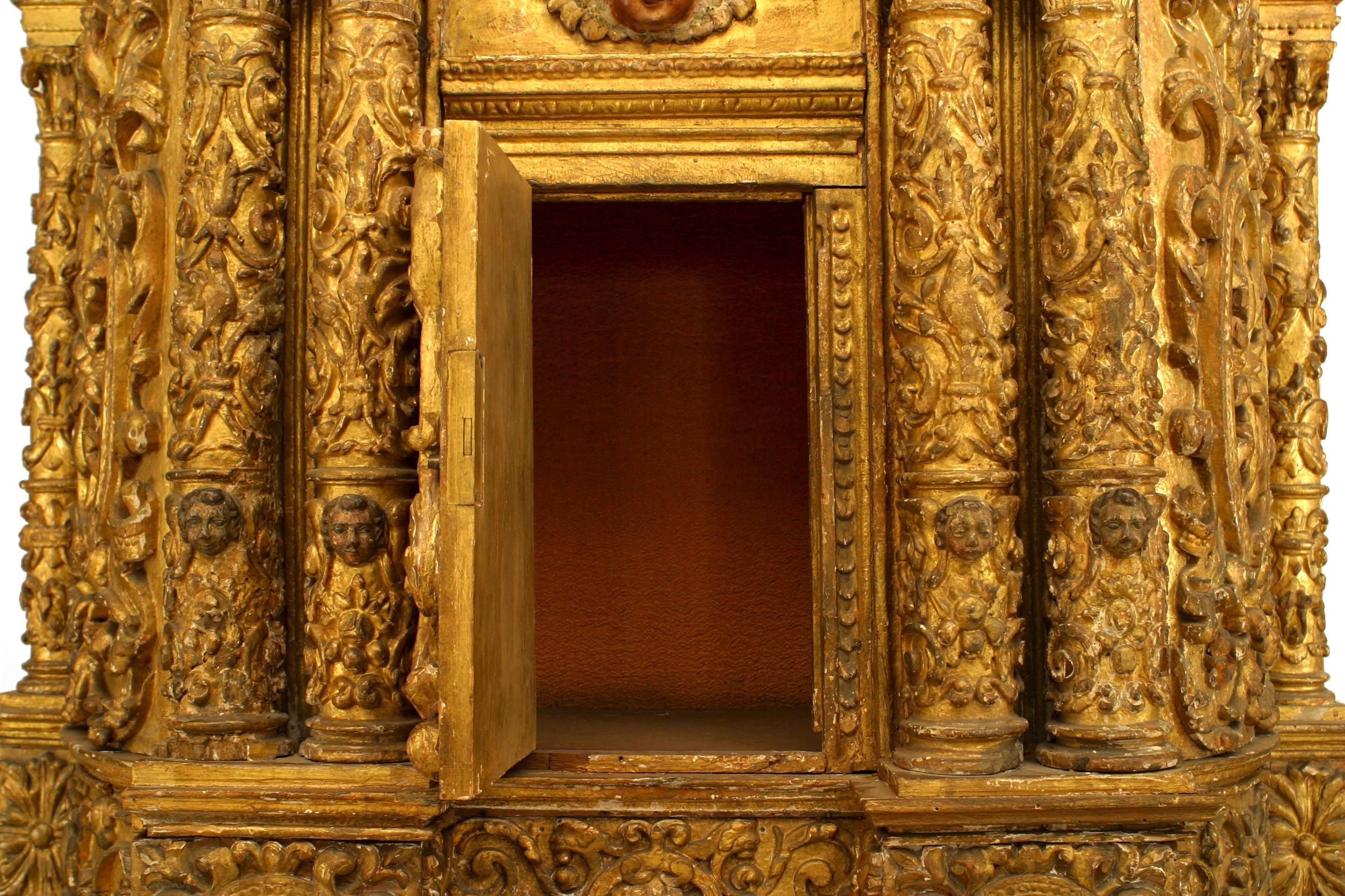 18th Century and Earlier Italian Venetian Carved and Gilt Cabinet