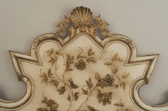Italian Venetian Painted Gilt King Headboard