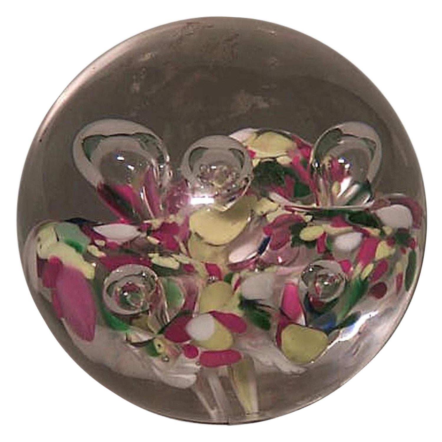 Italian Venetian Style Crystal Paperweight