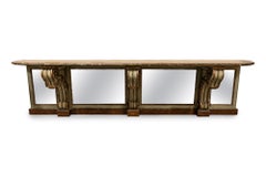 Italian Venetian Style Monumental Painted and Mirrored Console Table