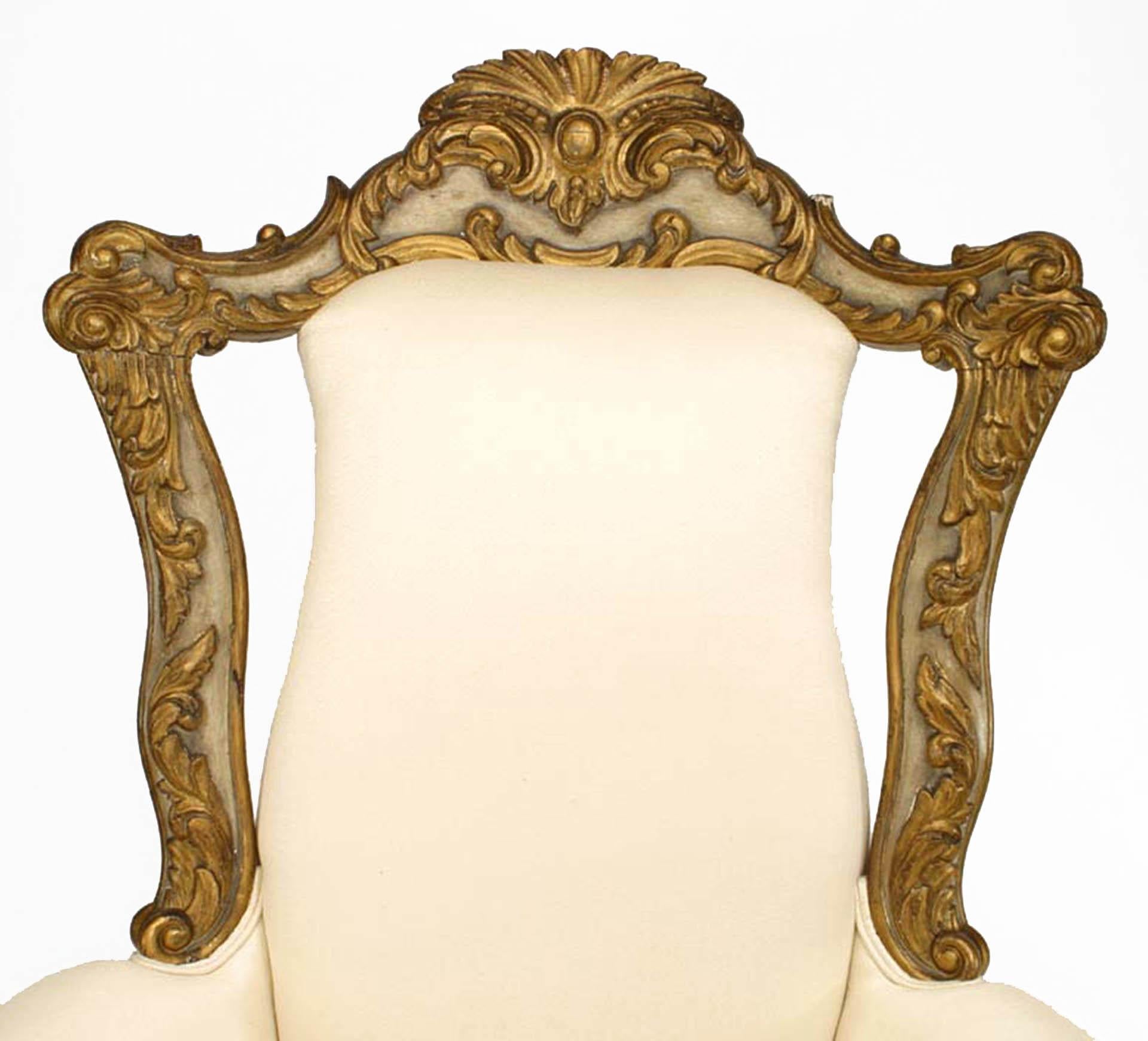 19th Century Italian Venetian Style Berg√©re Arm Chair For Sale