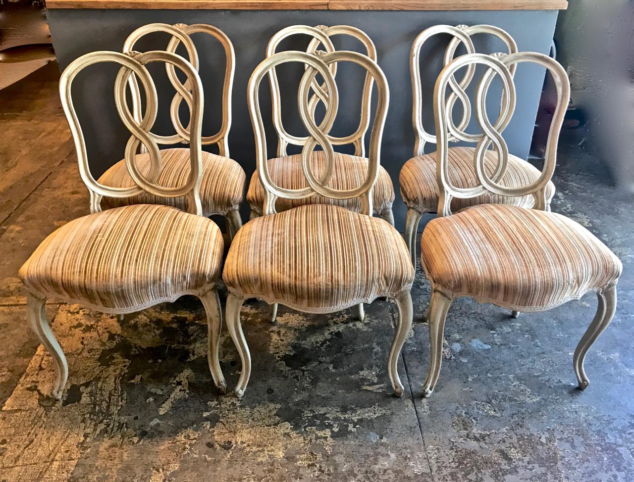 Italian Venetian Style Ribbon Back Dining Chairs, Set of 8 2