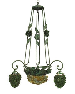 Italian Venetian Grape and Flower Chandelier