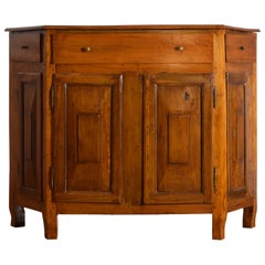 Italian, Veneto, Cherrywood 3-Drawer, 4-Door Scantonata Credenza, early 19thc.