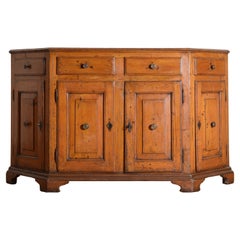 Italian, Veneto, Early Neoclassic Larice Alpine 4 Door Credenza, ca. 1800