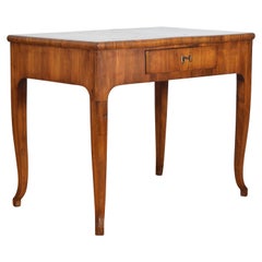 Italian, Veneto, Louis XVI Walnut Veneered One-Drawer Writing Table, circa 1780