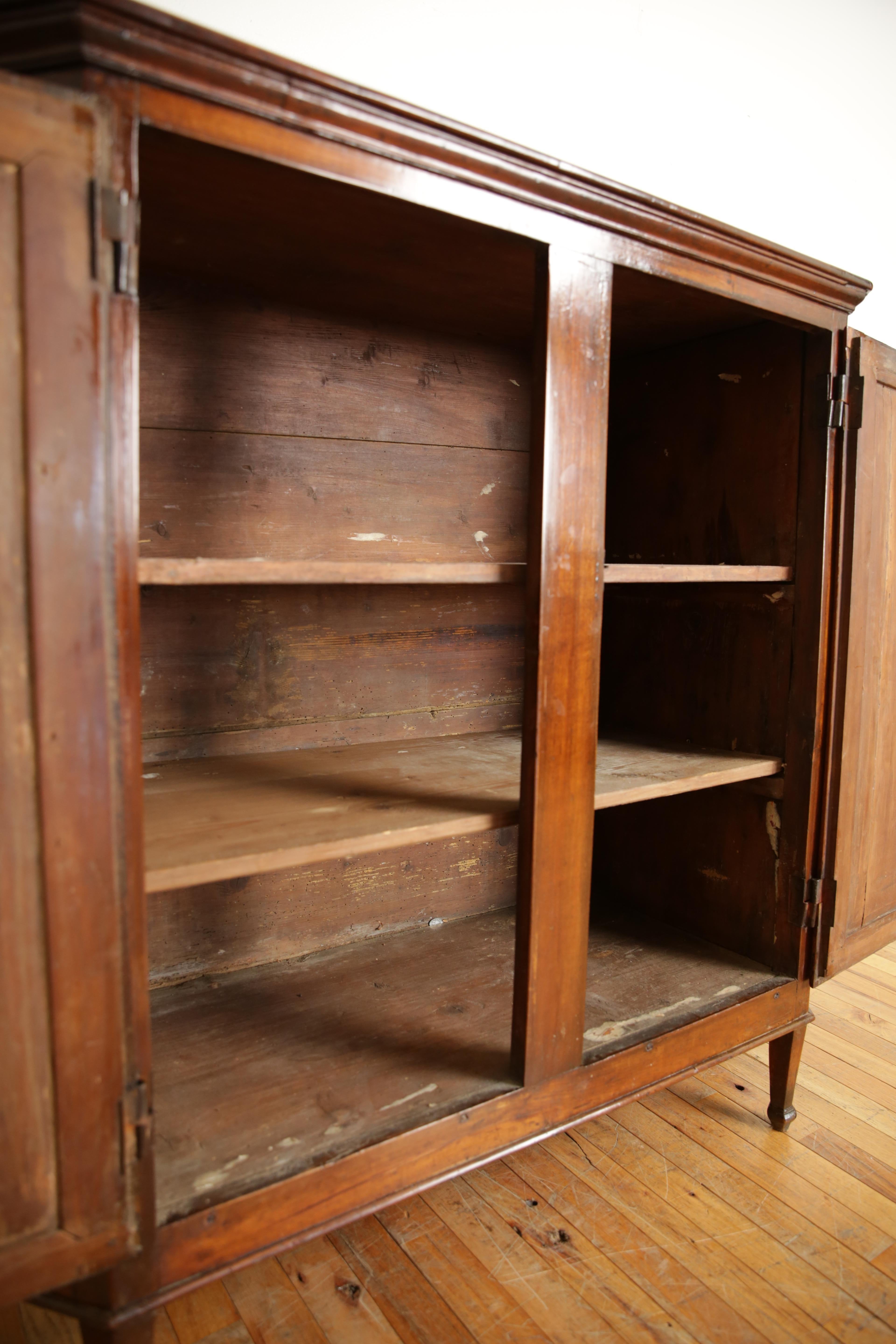 Italian, Veneto, Neoclassic Fruitwood 4-Door Scantonata Credenza, ca. 1790 3