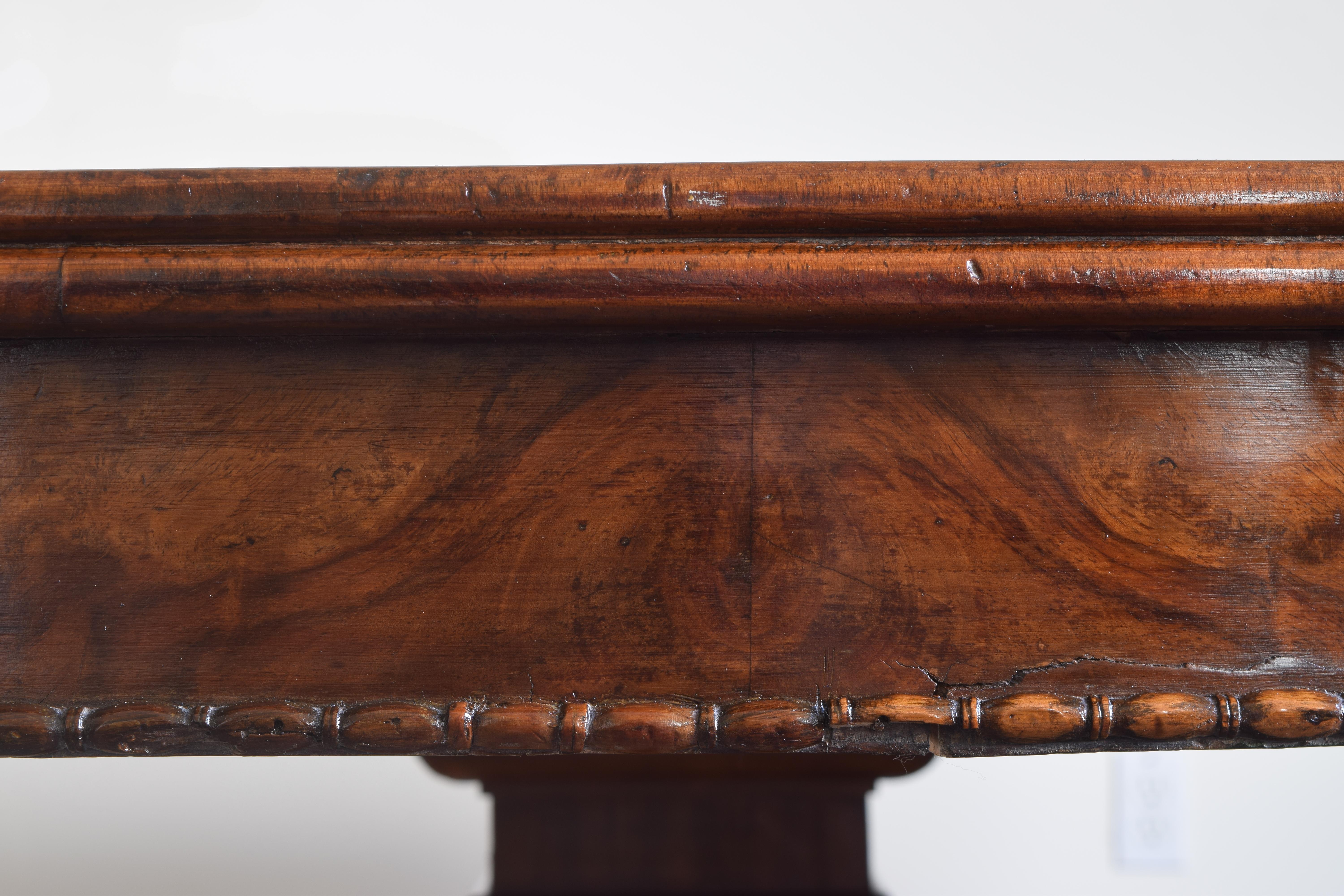 Italian, Veneto, Neoclassic Large Oval Walnut & Inlaid Center/Dining Table 1830 3