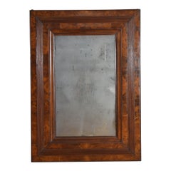 Antique Italian, Veneto, Neoclassic Molded Burl Walnut Veneer Mirror, ca. 1825