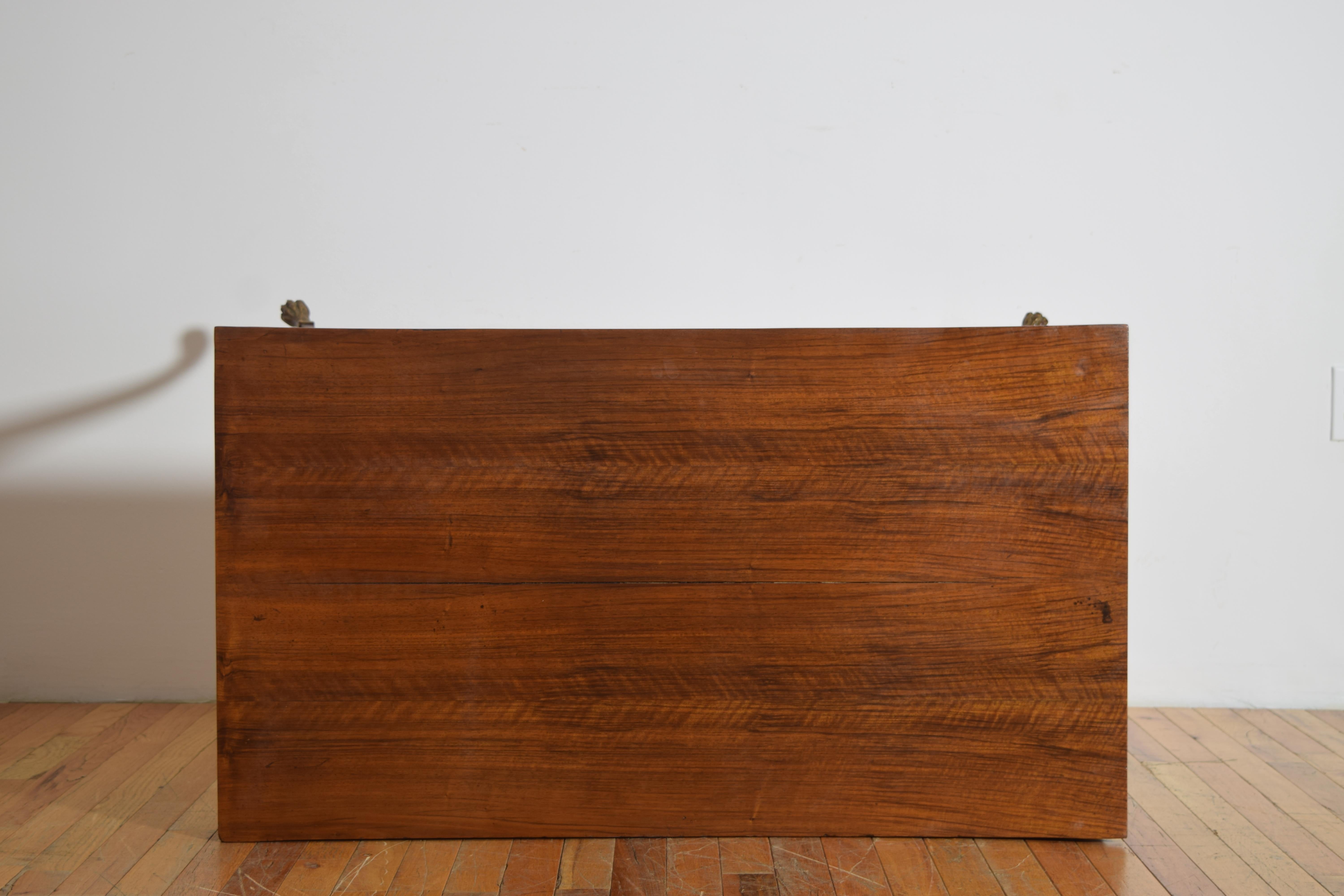 Italian, Veneto, Neoclassic Walnut 1-Drawer Writing Table, Leather Slide, 19thc. For Sale 6