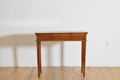 Italian, Veneto, Neoclassic Walnut and Gilt Carved One Drawer Table, ca. 1810