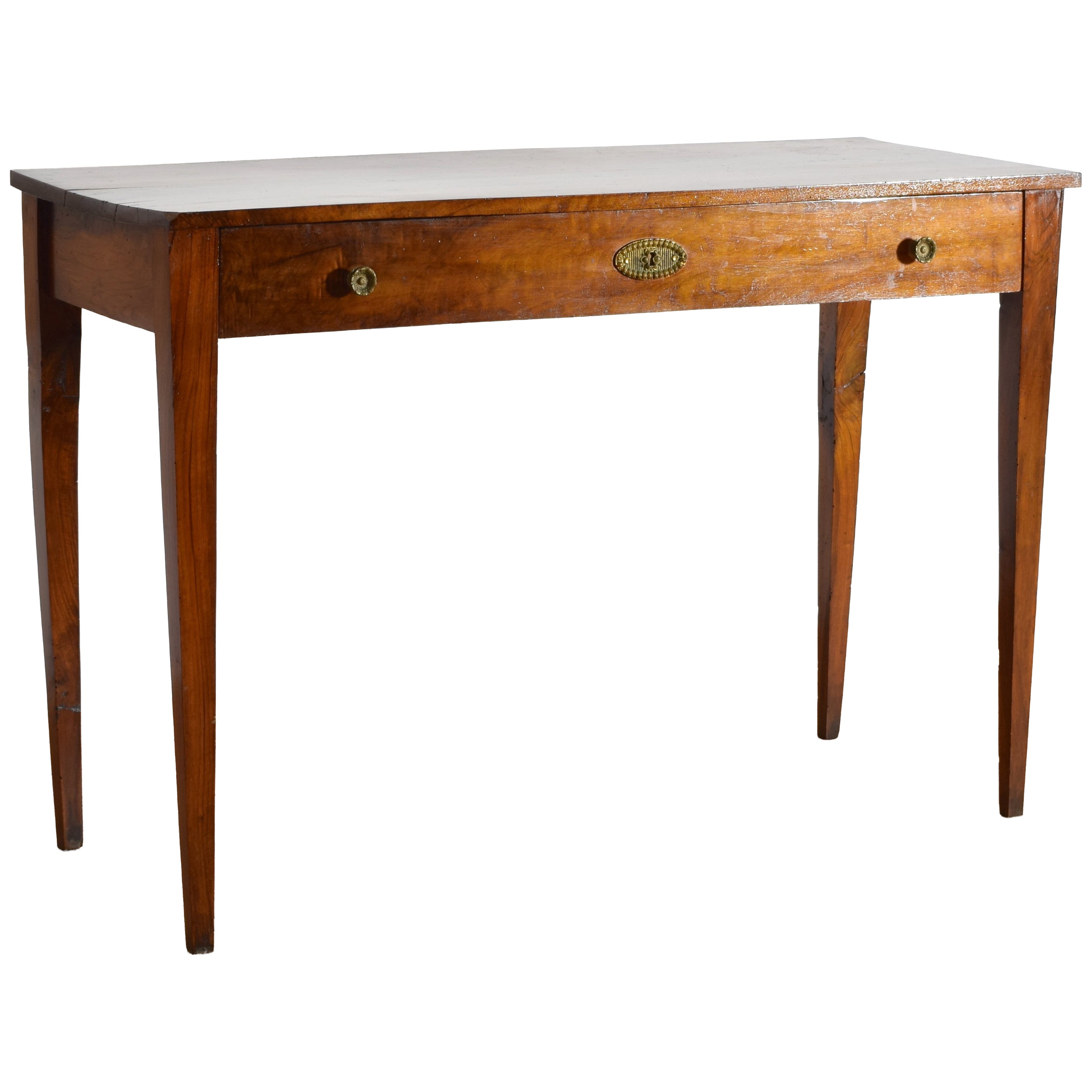 Italian, Veneto, Neoclassic Walnut & Brass Mounted Tall Console Table, ca. 1820