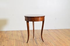 Italian, Veneto, Neoclassical Walnut Center/Side Table, Rotating Top, ca. 1820