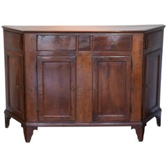 Italian, Veneto, Neoclassical Walnut Scantonata Credenza, circa 1800