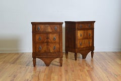 Italian, Veneto Pair of Walnut Bedside Inginocchiatoio Commodes, circa 1820-1830