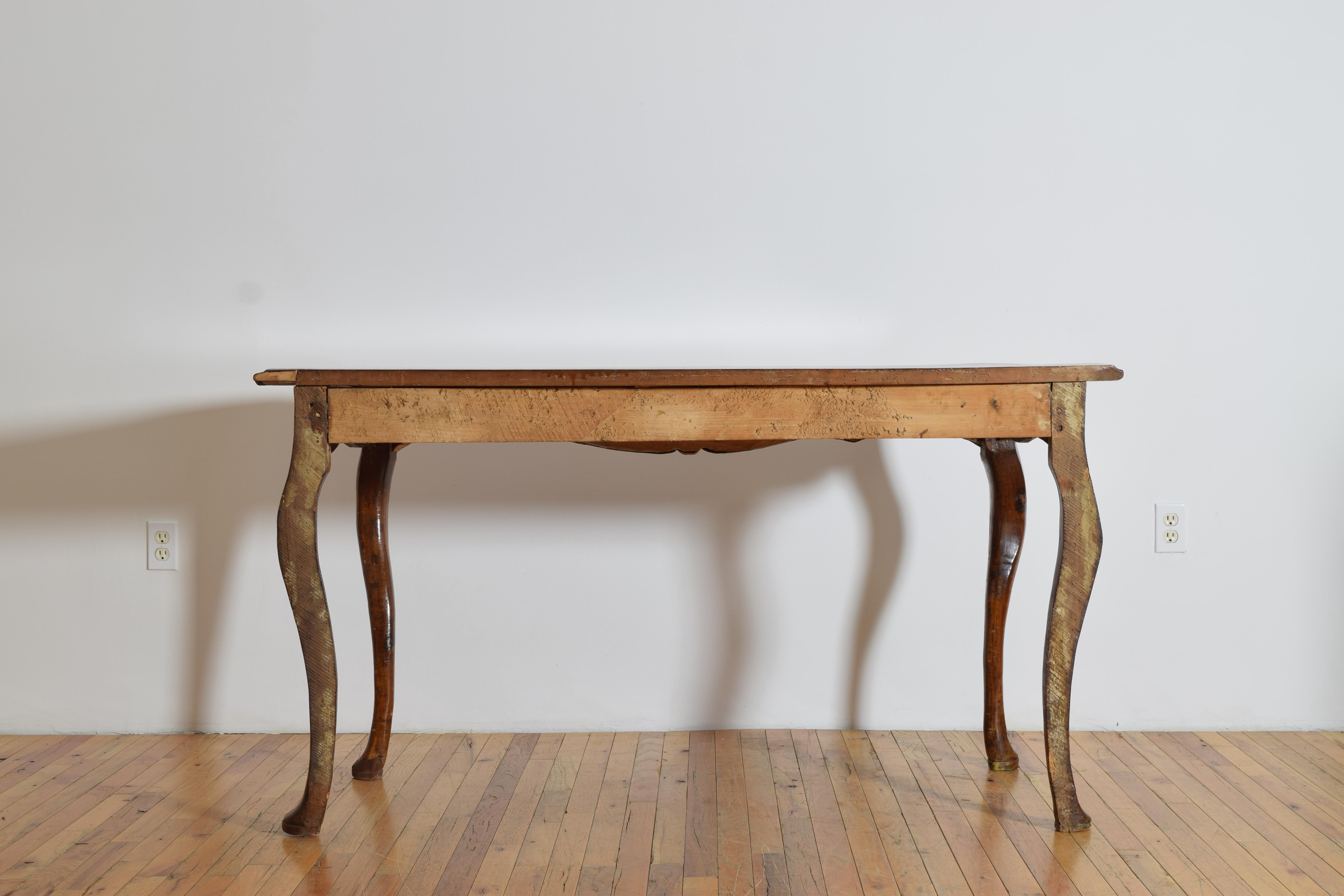 Italian, Veneto, Rococo Period Shaped Walnut Console, mid 18th century For Sale 7