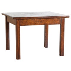Table de jeu carrée italienne, Vénétie, en noyer et placage mélangé, vers 1840