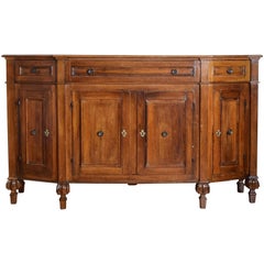 Italian, Veneto, Walnut Credenza with Uniquely Carved Feet, Late 18th Century