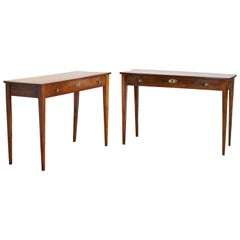 Italian, Veneto, Walnut Neoclassical 1-Drawer Console Table (1 available)