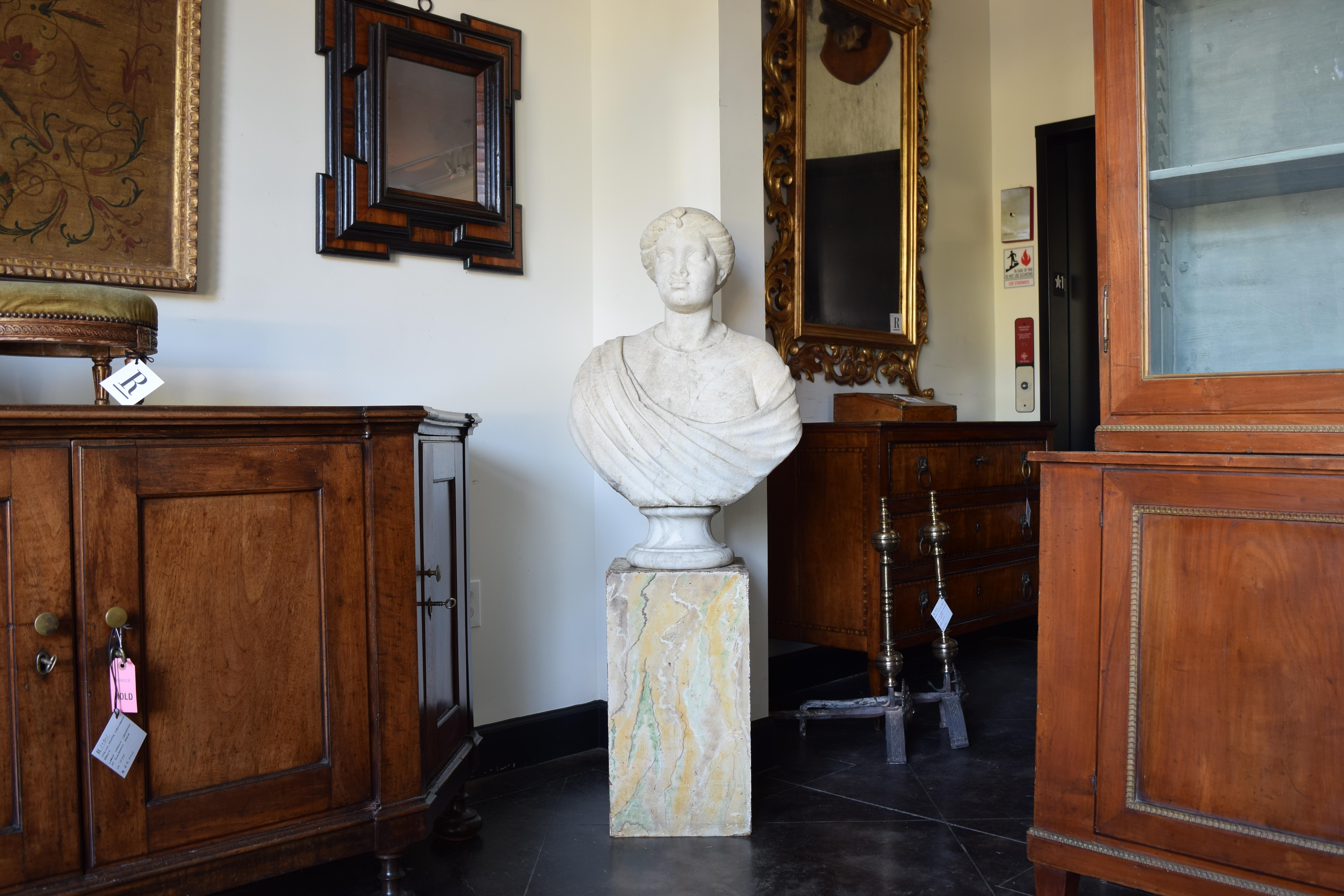 Barocco Italiano, Venezia, periodo barocco Busto di moro in marmo di Carrara, metà del XVII secolo in vendita