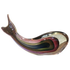 Italian Venezia Murano Glass Whale