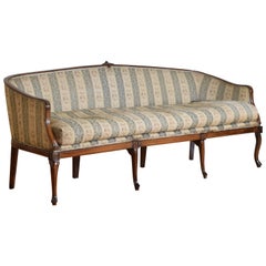 Italian, Venezia, Shaped and Carved Rococo Period Walnut Divano, 3rdq 18th Cen.