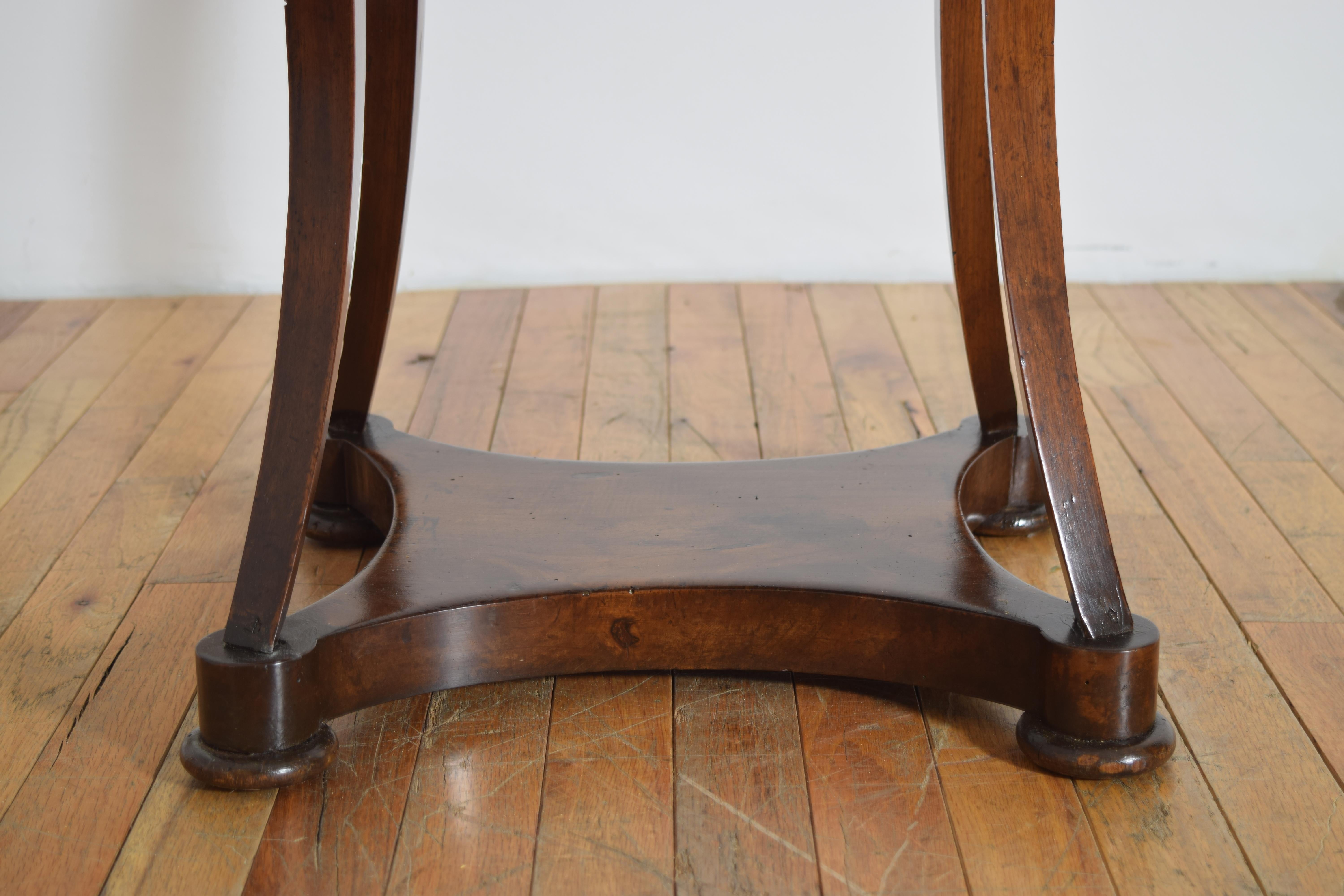 Italian, Venezia, Walnut, Ashwood & Ebonized 1-Drawer Side Table, ca. 1825 For Sale 6